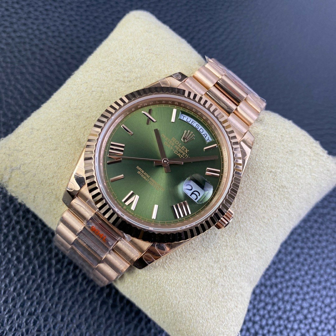 (클린) 롤렉스 데이데이트 40mm 올리브그린 로즈골드 금통