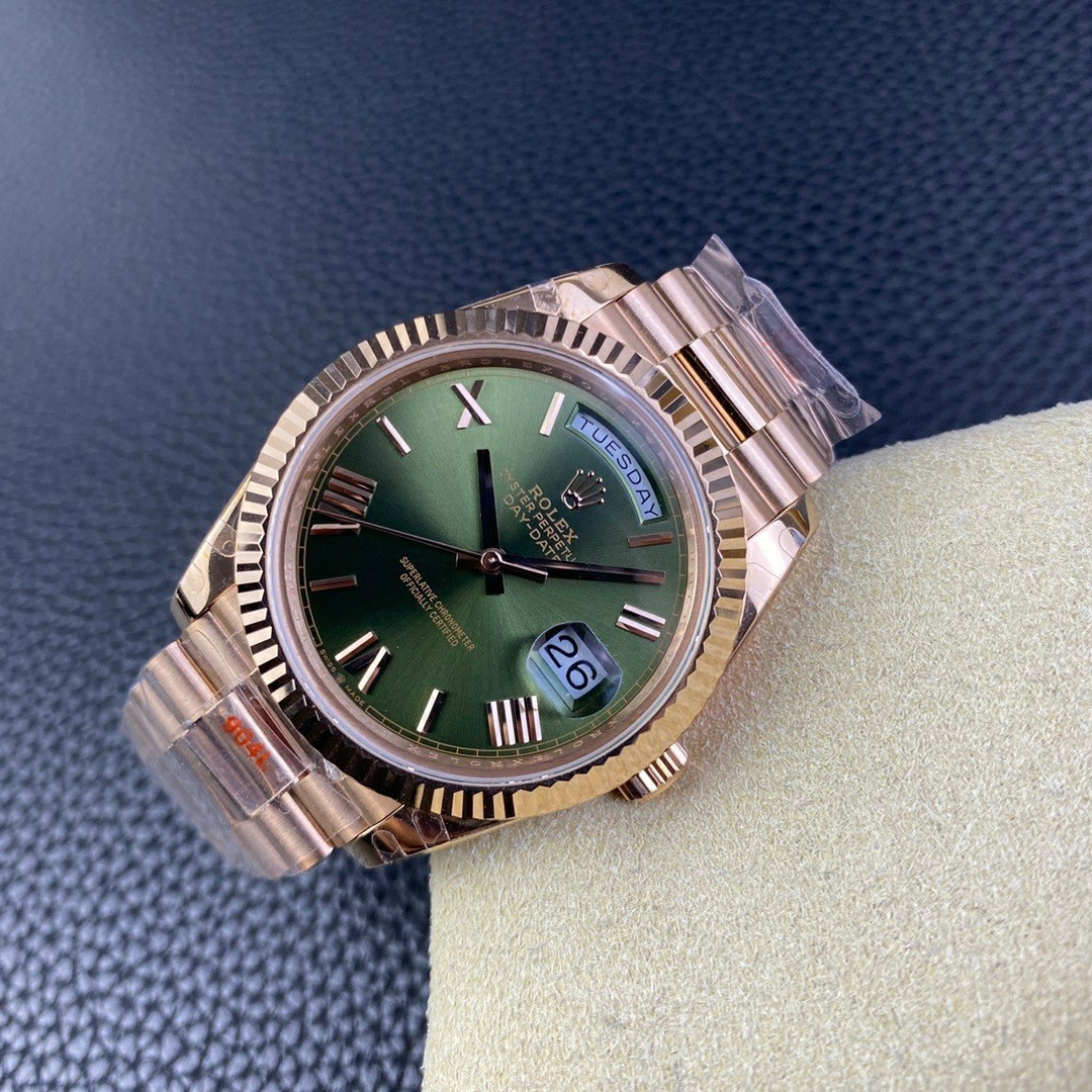 (클린) 롤렉스 데이데이트 40mm 올리브그린 로즈골드 금통