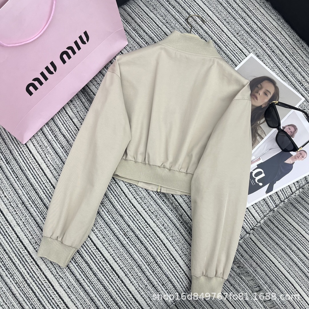 미우미우 브라운 로고 자켓 세트