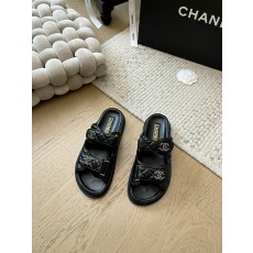 샤넬 24SS 클래식 CC로고 벨크로 뮬 슬리퍼