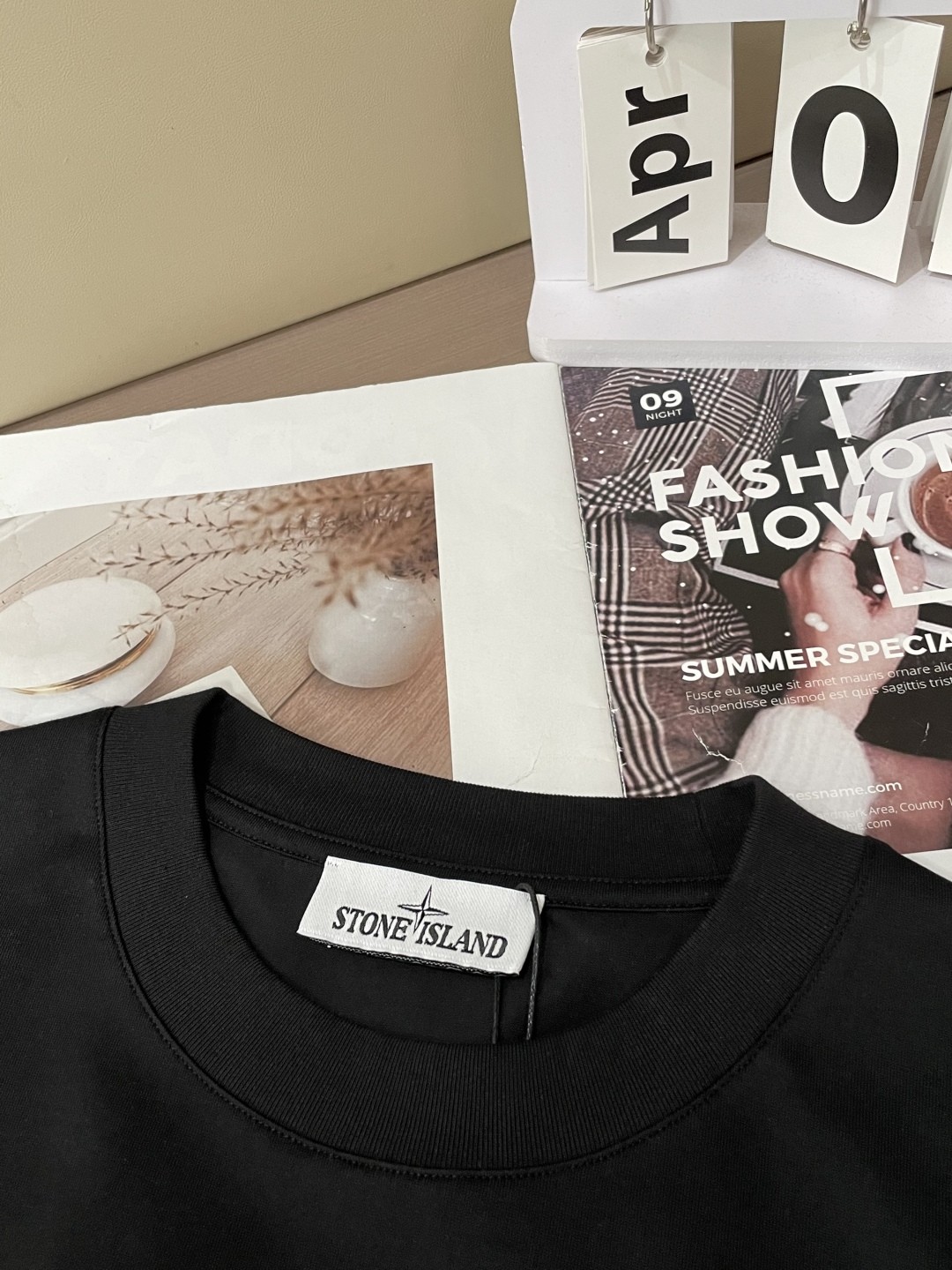 스톤아일랜드 스탬프 코튼저지 티셔츠
