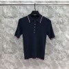 톰브라운 카라 반팔 니트