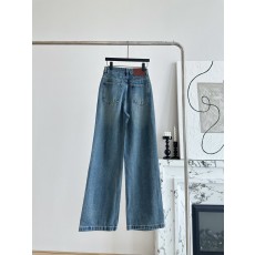 루이비통 로고 오버핏 청바지